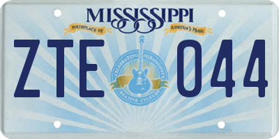 MS license plate ZTE044
