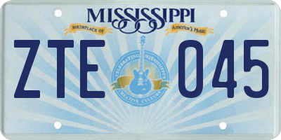 MS license plate ZTE045