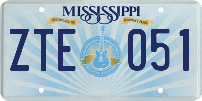 MS license plate ZTE051