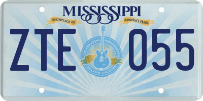 MS license plate ZTE055