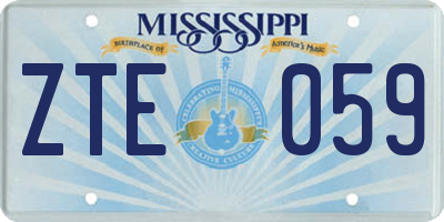 MS license plate ZTE059