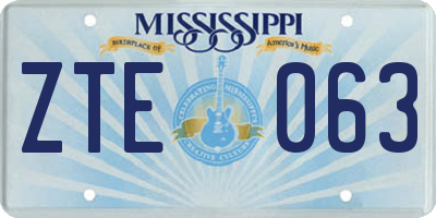 MS license plate ZTE063