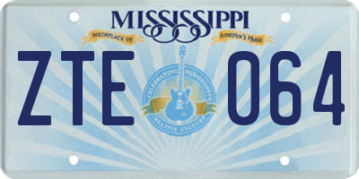 MS license plate ZTE064
