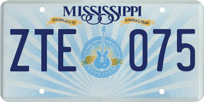 MS license plate ZTE075