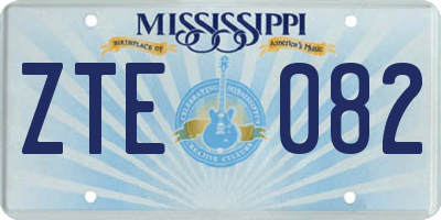 MS license plate ZTE082