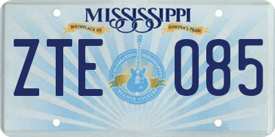 MS license plate ZTE085