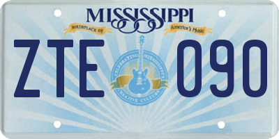 MS license plate ZTE090