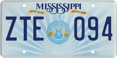 MS license plate ZTE094
