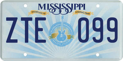 MS license plate ZTE099