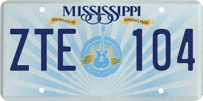 MS license plate ZTE104