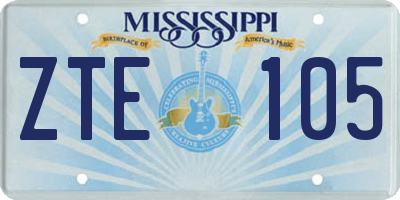 MS license plate ZTE105