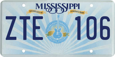 MS license plate ZTE106