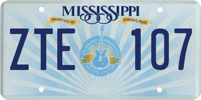 MS license plate ZTE107