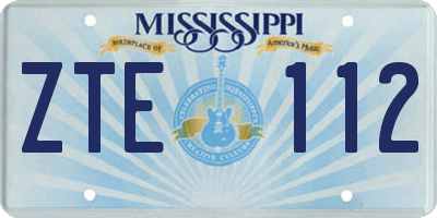 MS license plate ZTE112