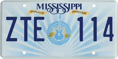 MS license plate ZTE114
