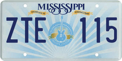 MS license plate ZTE115