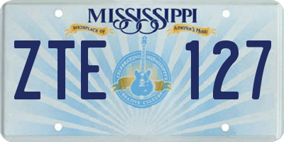 MS license plate ZTE127