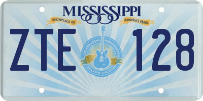MS license plate ZTE128