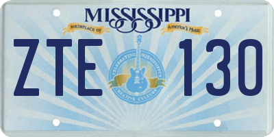 MS license plate ZTE130
