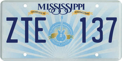 MS license plate ZTE137