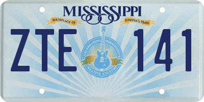 MS license plate ZTE141