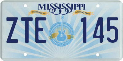 MS license plate ZTE145