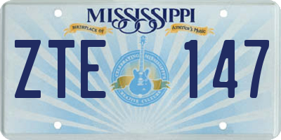 MS license plate ZTE147