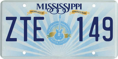 MS license plate ZTE149