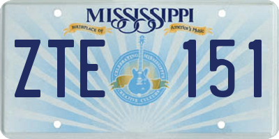 MS license plate ZTE151