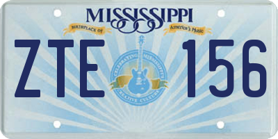 MS license plate ZTE156