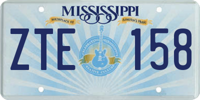 MS license plate ZTE158