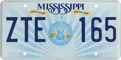 MS license plate ZTE165