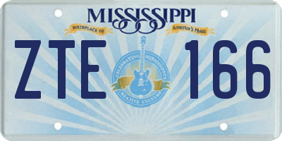 MS license plate ZTE166