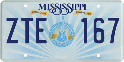 MS license plate ZTE167