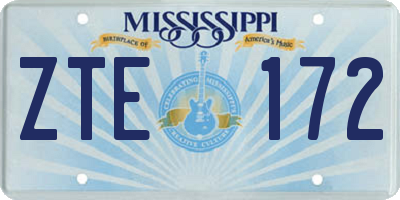 MS license plate ZTE172