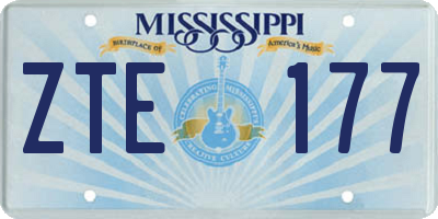 MS license plate ZTE177