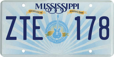 MS license plate ZTE178