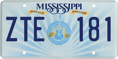 MS license plate ZTE181