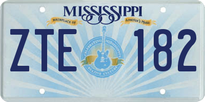 MS license plate ZTE182