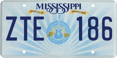MS license plate ZTE186