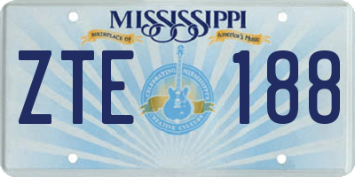 MS license plate ZTE188