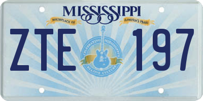 MS license plate ZTE197