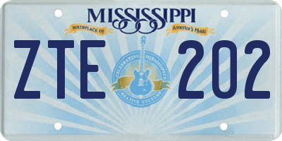 MS license plate ZTE202