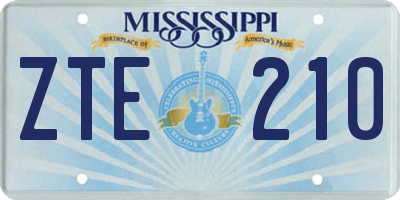 MS license plate ZTE210