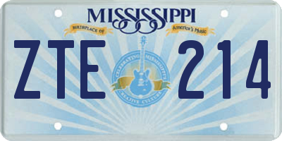 MS license plate ZTE214