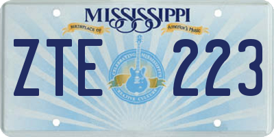 MS license plate ZTE223