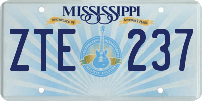 MS license plate ZTE237