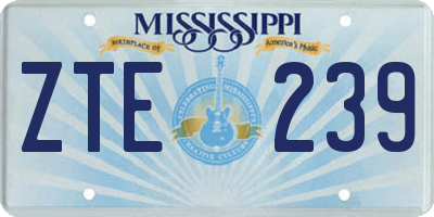 MS license plate ZTE239