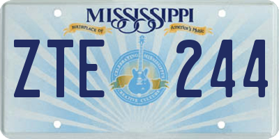 MS license plate ZTE244