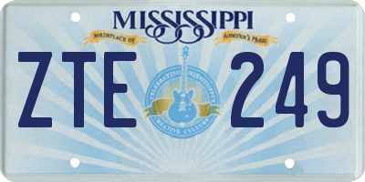 MS license plate ZTE249